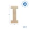 Wooden Letter I 12 inch or 8 inch, Unfinished Large Wood Letters for Crafts | Woodpeckers